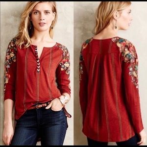 Anthropologie edelweiss shirt size M